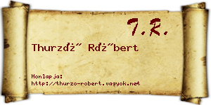 Thurzó Róbert névjegykártya