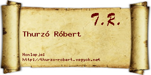 Thurzó Róbert névjegykártya